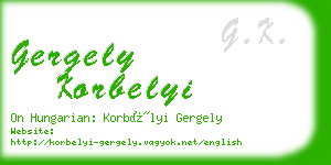 gergely korbelyi business card